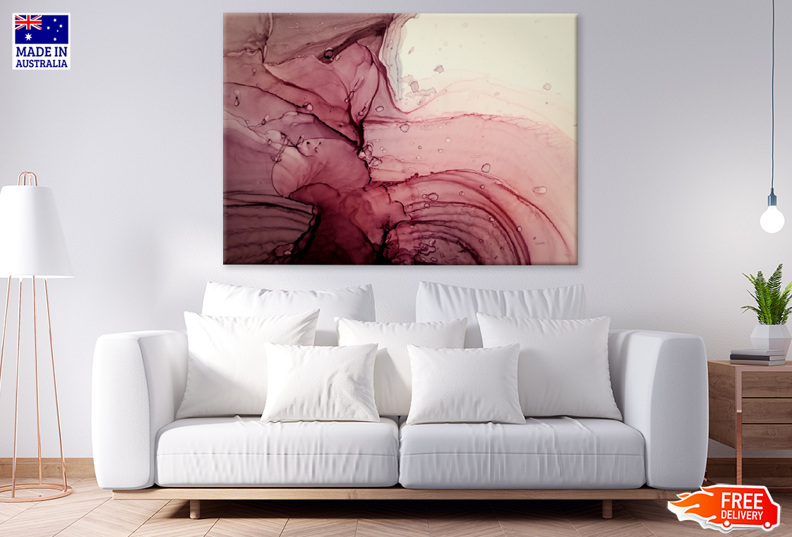 Pink & White Abstract Design Print 100% Australian Made