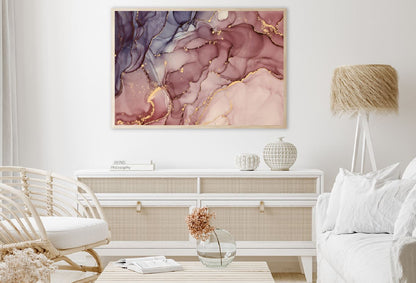 Pink Brown & Gold Abstract Design Home Decor Premium Quality Poster Print Choose Your Sizes