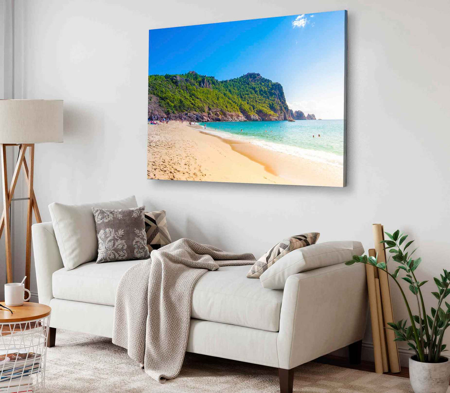 Bella Home Cleopatra Sea with Cliff View Print Canvas Ready to hang