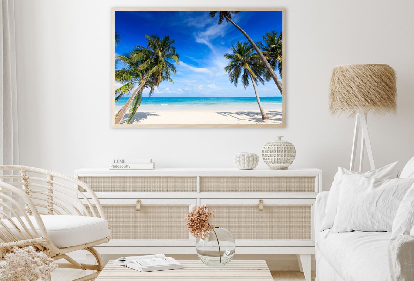 Palm Trees & Beach Island Scenery View Home Decor Premium Quality Poster Print Choose Your Sizes