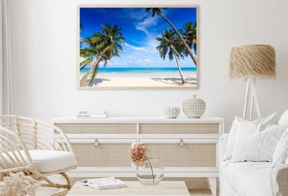 Palm Trees & Beach Island Scenery View Home Decor Premium Quality Poster Print Choose Your Sizes