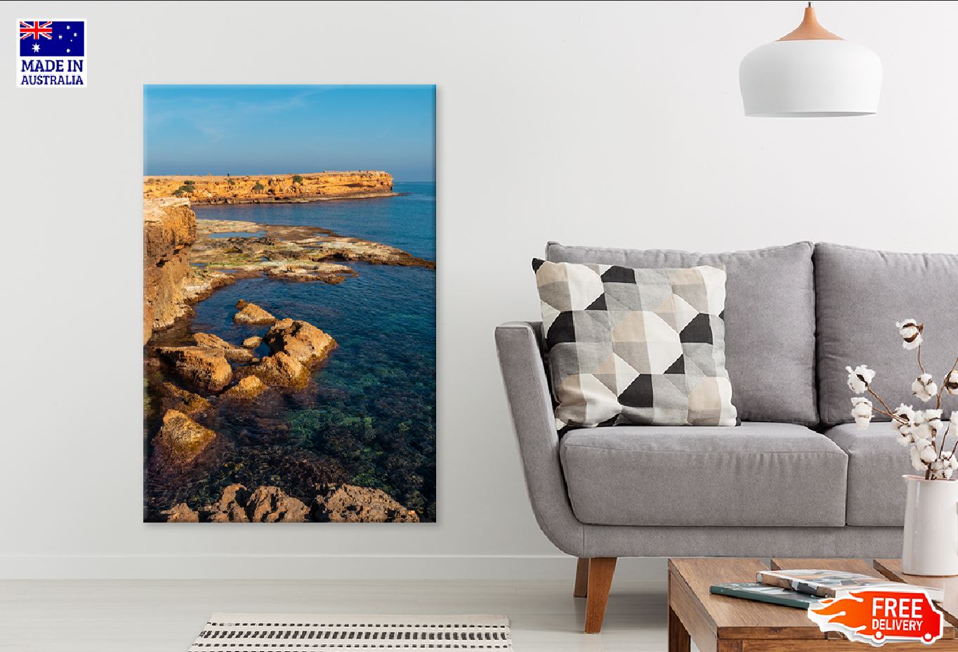 Rocks on Los Locos Beach View Photograph Print 100% Australian Made