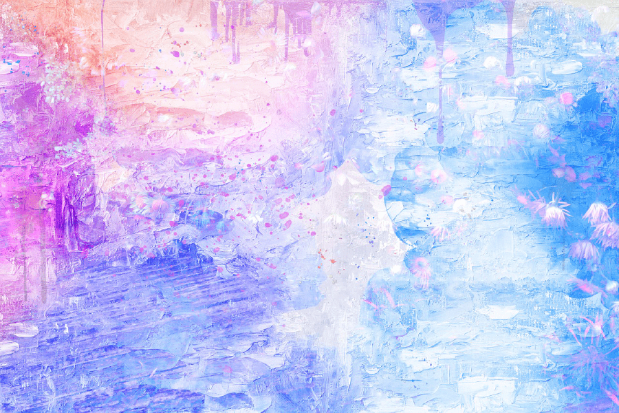 Blue Purple & White Abstract Design Print 100% Australian Made