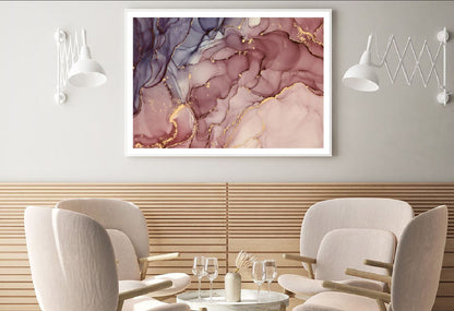 Pink Brown & Gold Abstract Design Home Decor Premium Quality Poster Print Choose Your Sizes