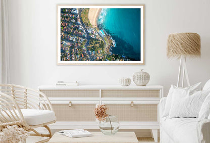 Bondi Sea Aerial View Photograph Sydney Australia Home Decor Premium Quality Poster Print Choose Your Sizes