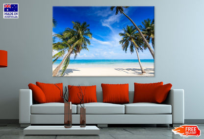 Palm Trees & Beach Island Scenery Photograph Print 100% Australian Made