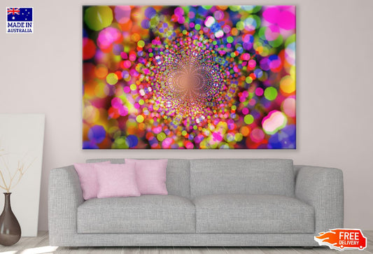 Colorful Circles Abstract Design Print 100% Australian Made