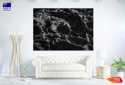 Black Marble Pattern Abstract Design Print 100% Australian Made