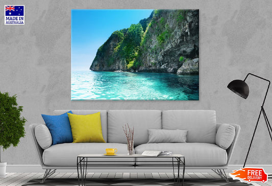 Rock Formation Sea View Photograph Thailand Print 100% Australian Made