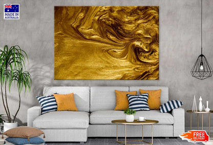 Flow Gold Abstract Design Print 100% Australian Made