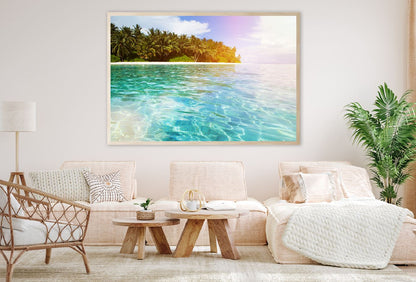 Crystal Sea Water Island Scenery Photograph Home Decor Premium Quality Poster Print Choose Your Sizes
