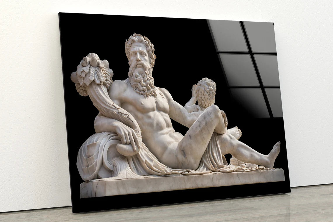 God Zeus Marble Statue Photograph Acrylic Glass Print Tempered Glass Wall Art 100% Made in Australia Ready to Hang