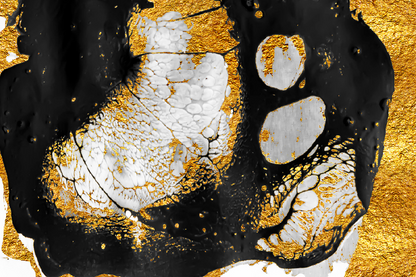 Black & White & Gold Abstract Design Home Decor Premium Quality Poster Print Choose Your Sizes