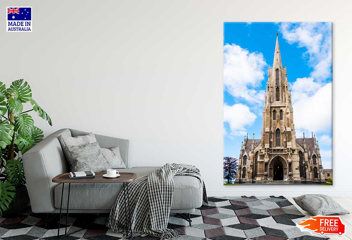 Church of Otago with Blue Sky View Photograph Print 100% Australian Made