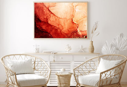 Red Orange & Gold Abstract Design Home Decor Premium Quality Poster Print Choose Your Sizes