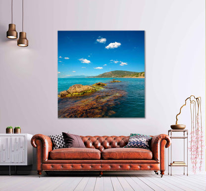 Square Canvas Resort Town Lots Sea View High Quality Print 100% Australian Made