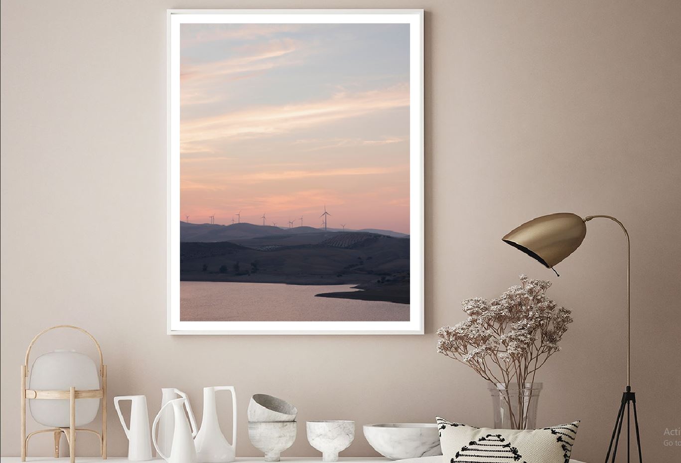 River & Hills Sunrise Scenery View Photograph Home Decor Premium Quality Poster Print Choose Your Sizes