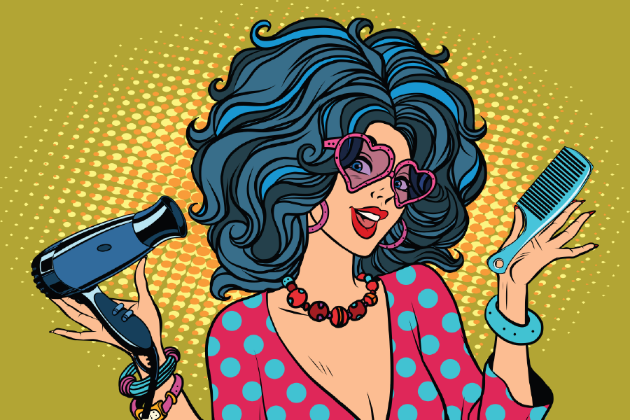 Hair Stylist Illustration Print 100% Australian Made