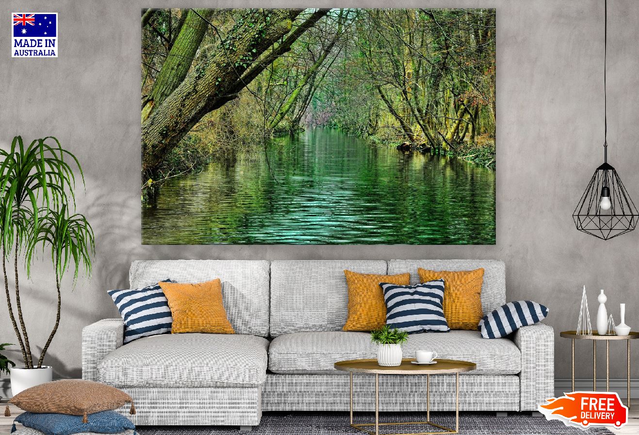 River Covered With Trees Photograph Print 100% Australian Made