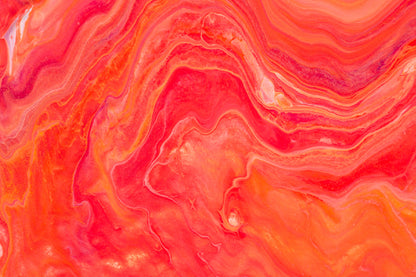 Red Orange Fluid Abstract Design Print 100% Australian Made