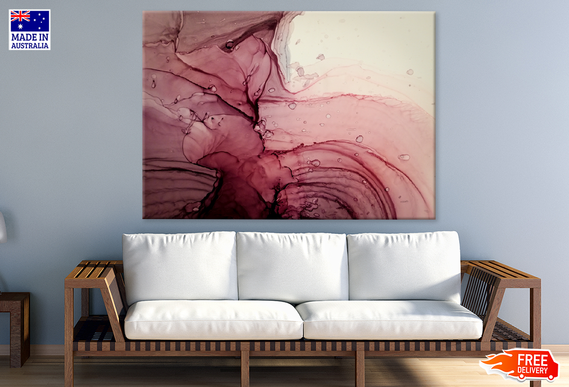 Pink & White Abstract Design Print 100% Australian Made