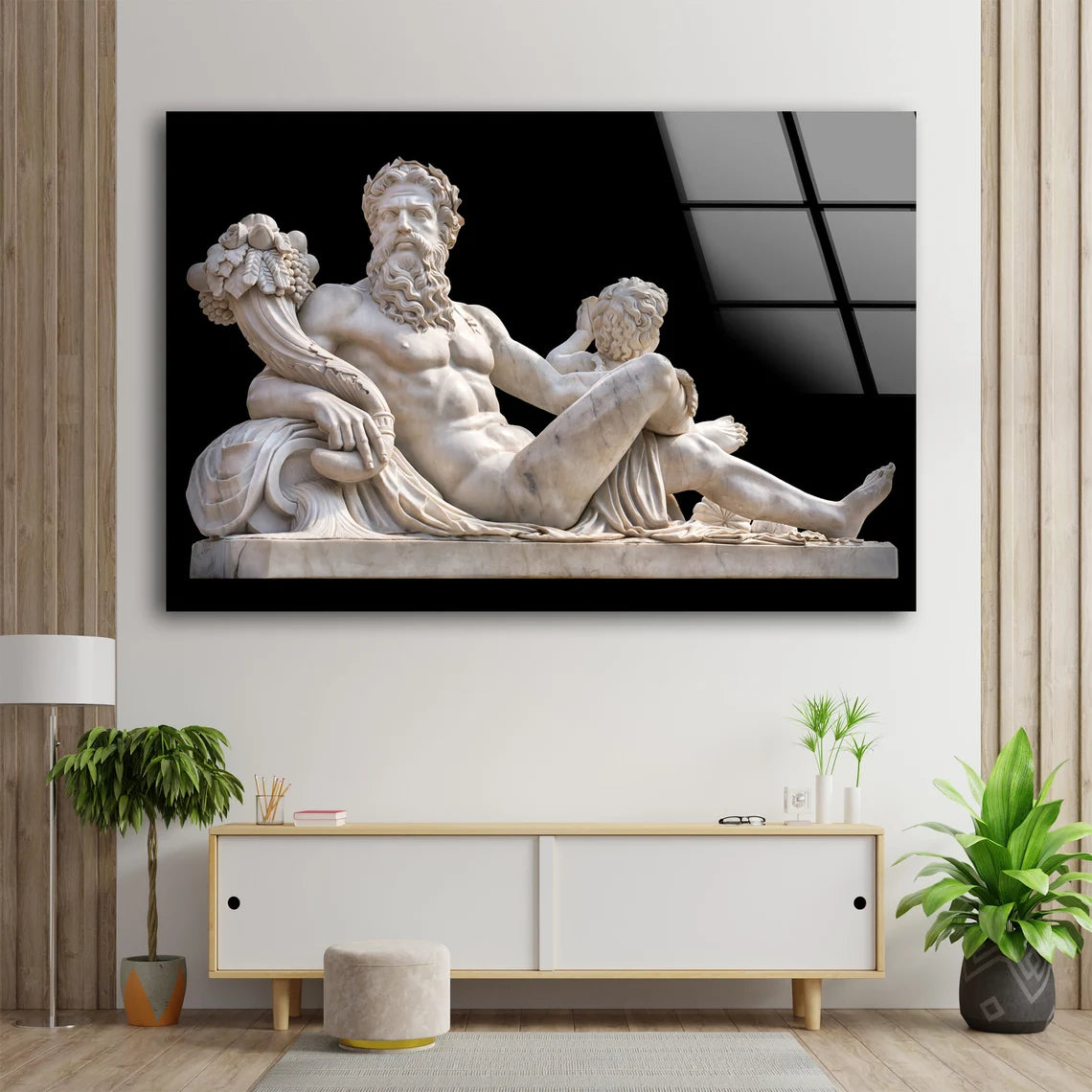 God Zeus Marble Statue Photograph Acrylic Glass Print Tempered Glass Wall Art 100% Made in Australia Ready to Hang