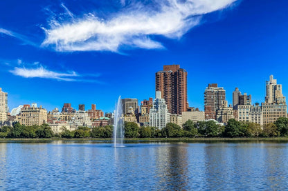 New York Skyline Reflected in Central Park Lake Photograph Print 100% Australian Made