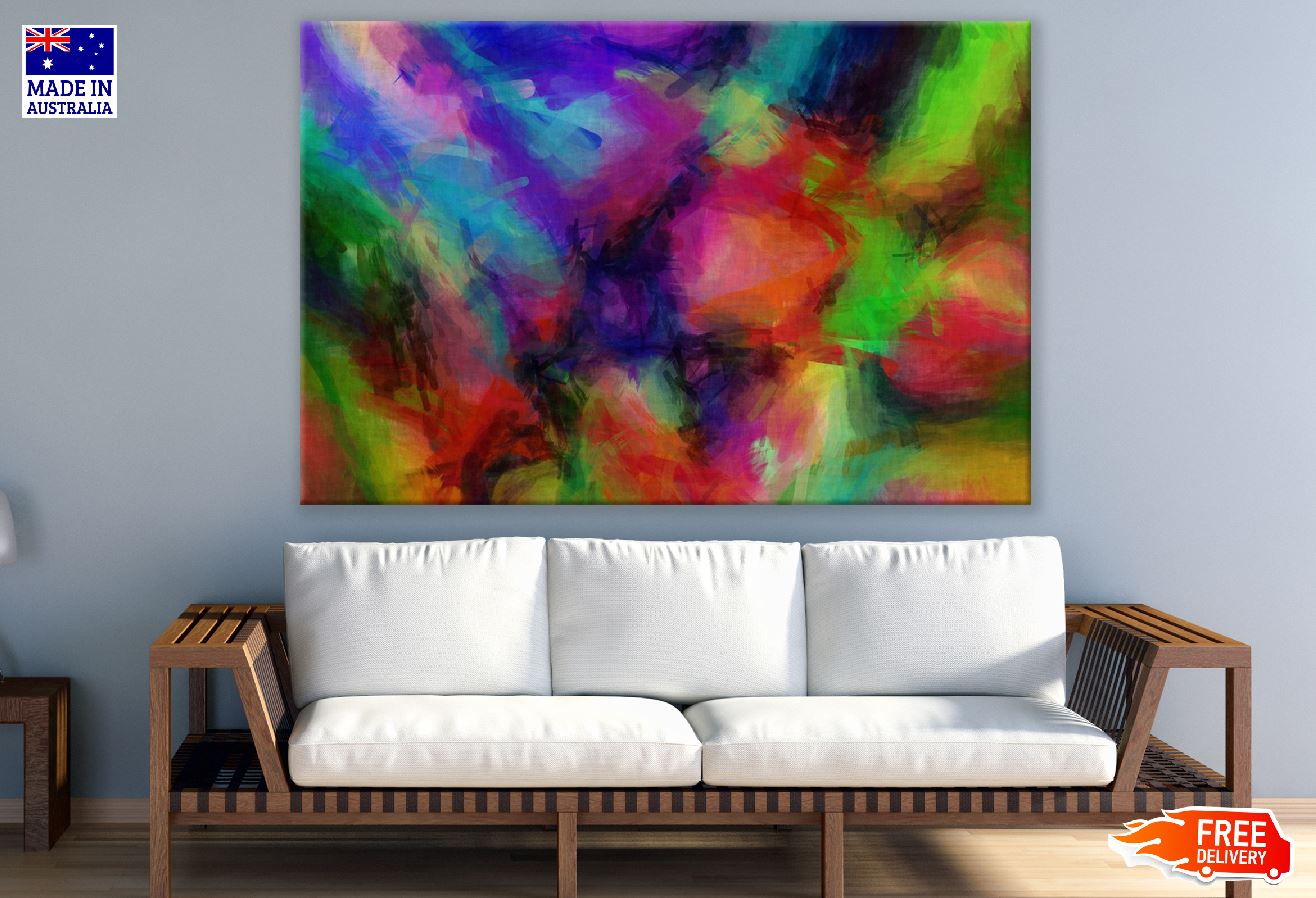 Colorful Paints Abstract Design Print 100% Australian Made