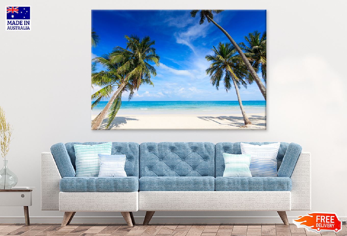 Palm Trees & Beach Island Scenery Photograph Print 100% Australian Made