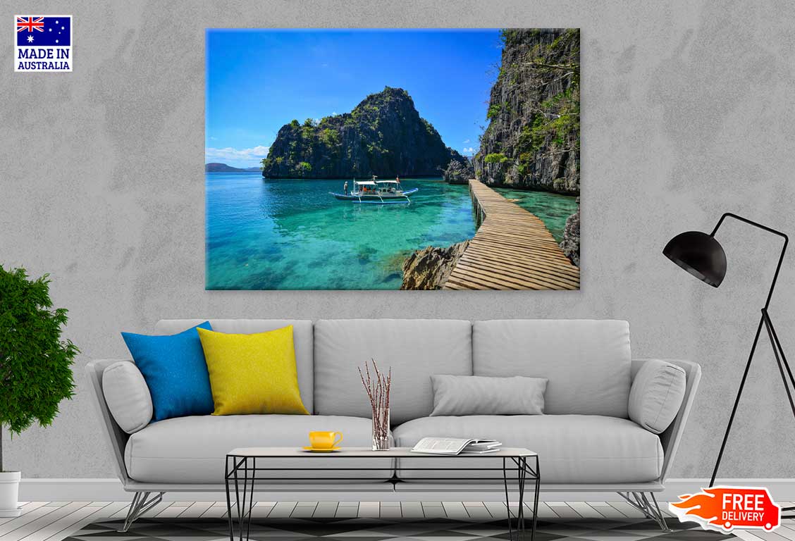 Pier on Sea Palawan, Philippines Photograph Print 100% Australian Made