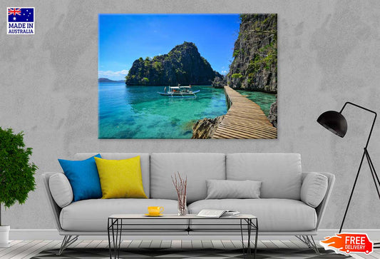 Pier on Sea Palawan, Philippines Photograph Print 100% Australian Made