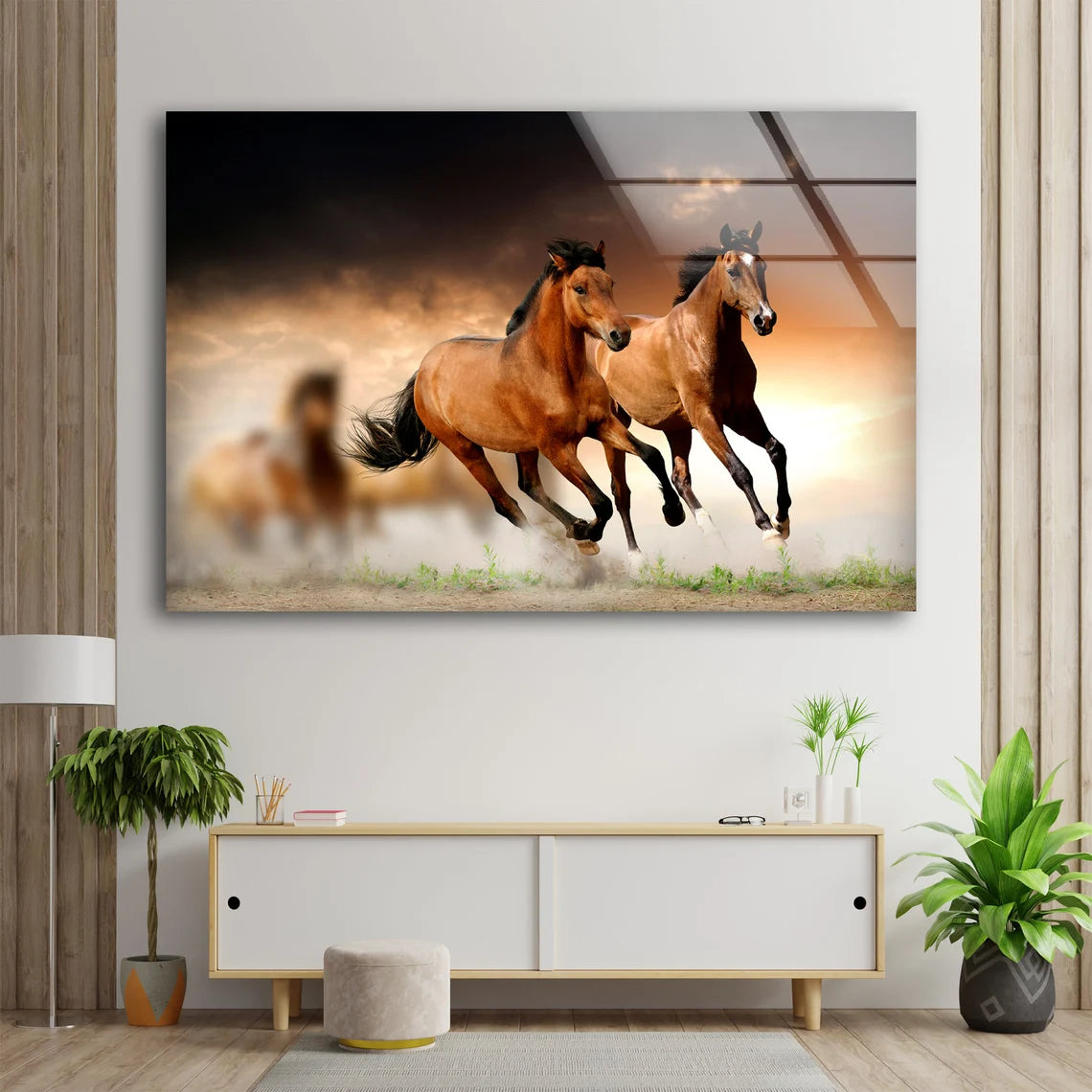 Running Horses Photograph Acrylic Glass Print Tempered Glass Wall Art 100% Made in Australia Ready to Hang