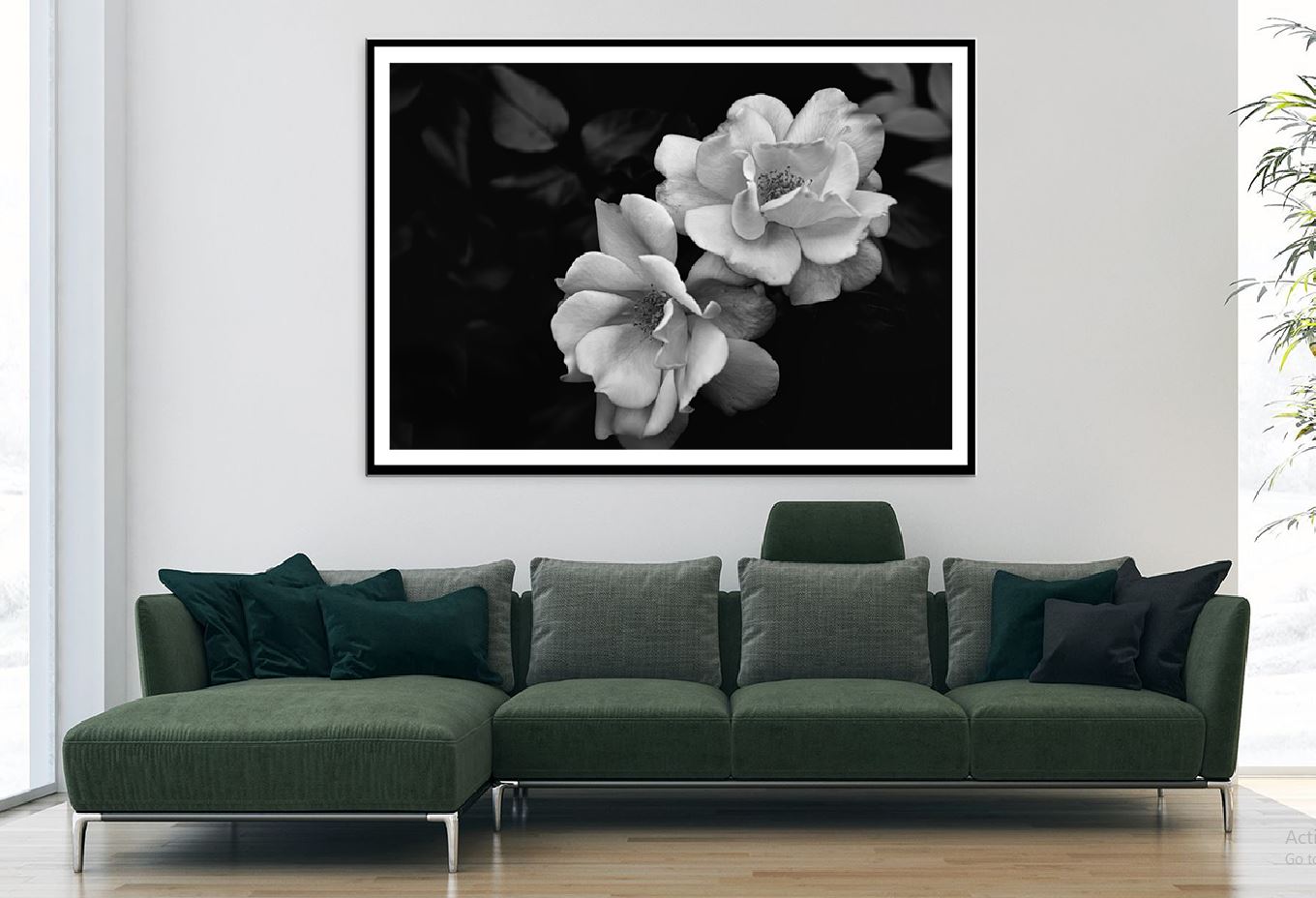 Blossom Flowers Closeup B&W View Photograph Home Decor Premium Quality Poster Print Choose Your Sizes