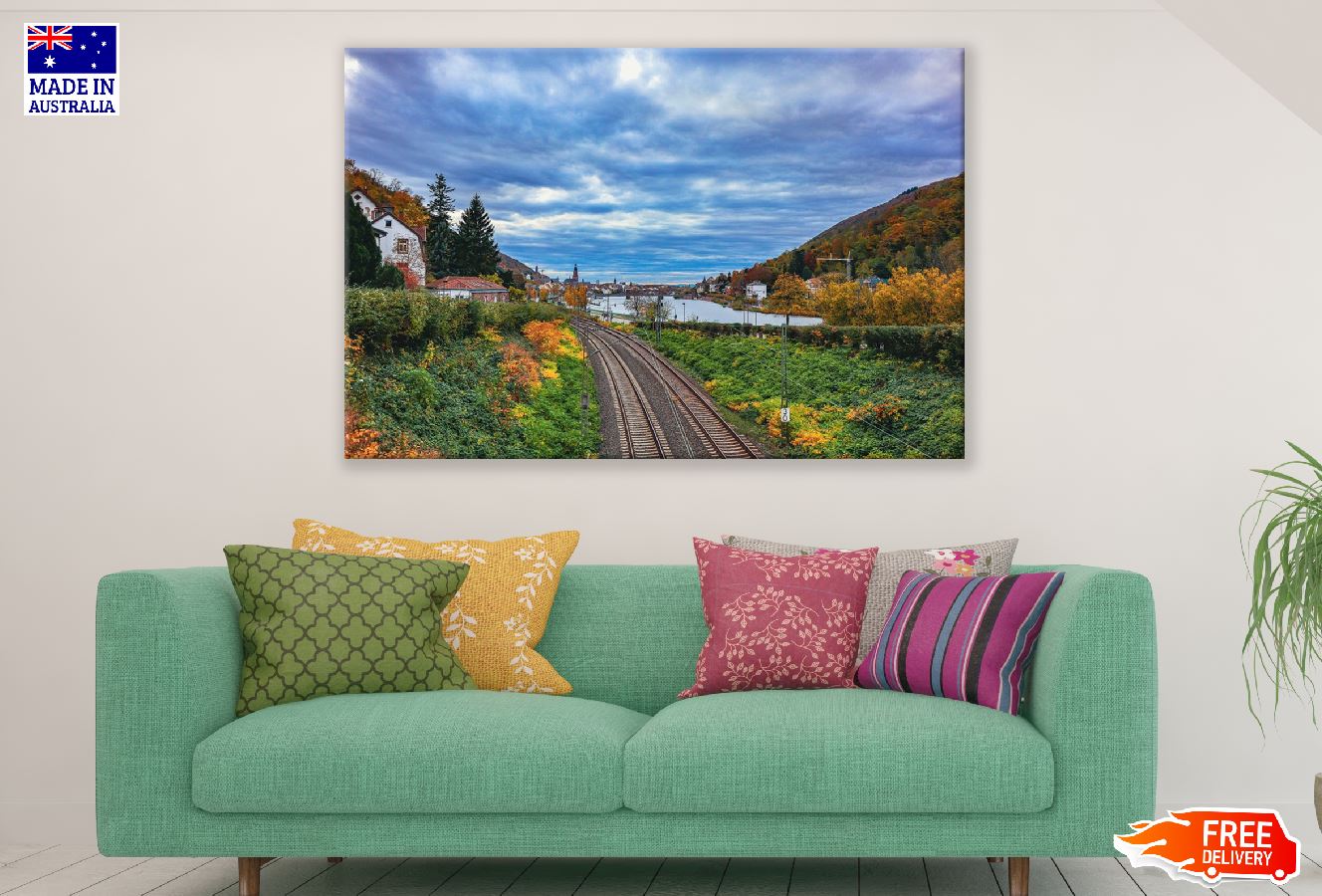 Heidelberg Railway Town During Autumn Photograph Print 100% Australian Made