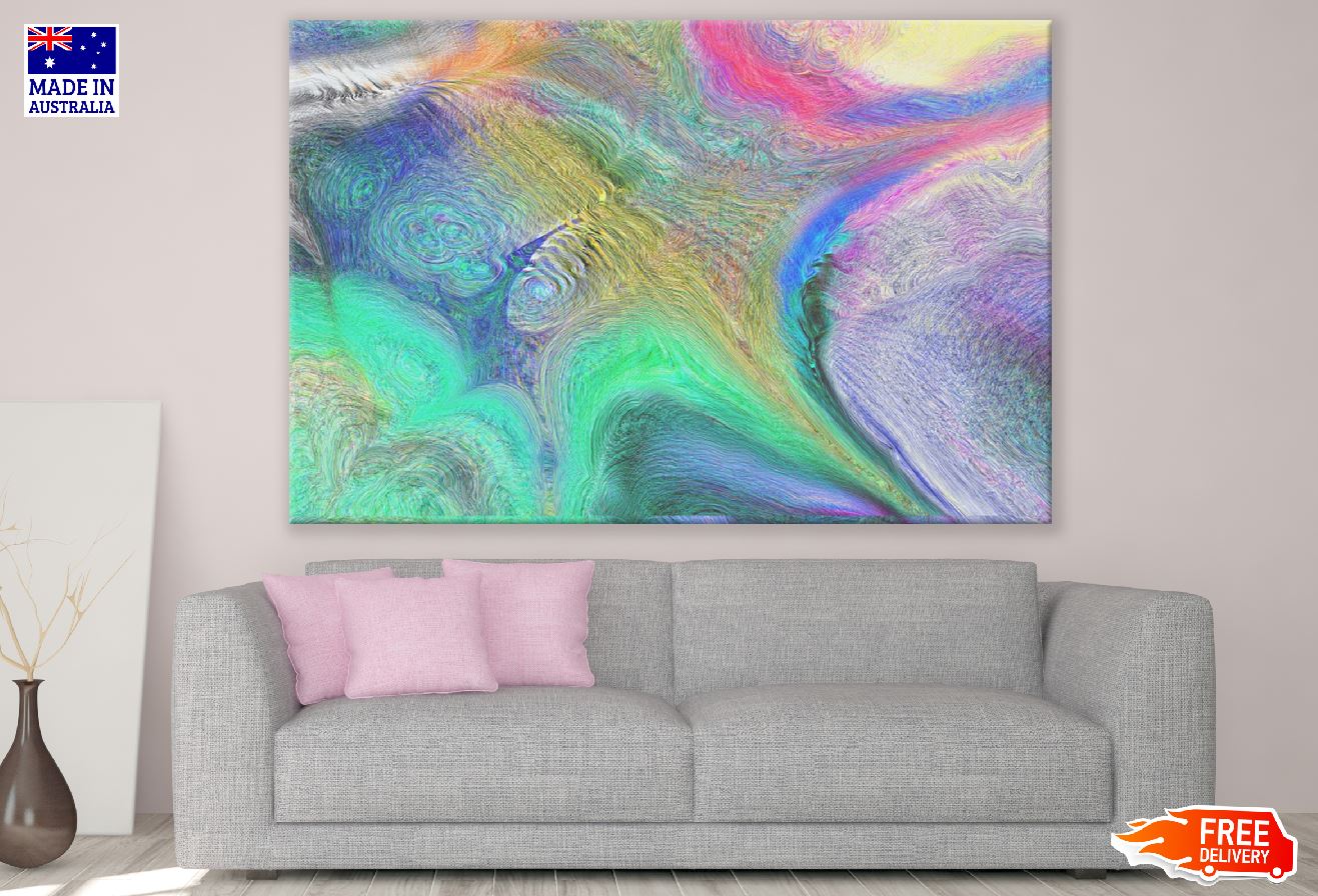 Colorful Paints Abstract Design Print 100% Australian Made
