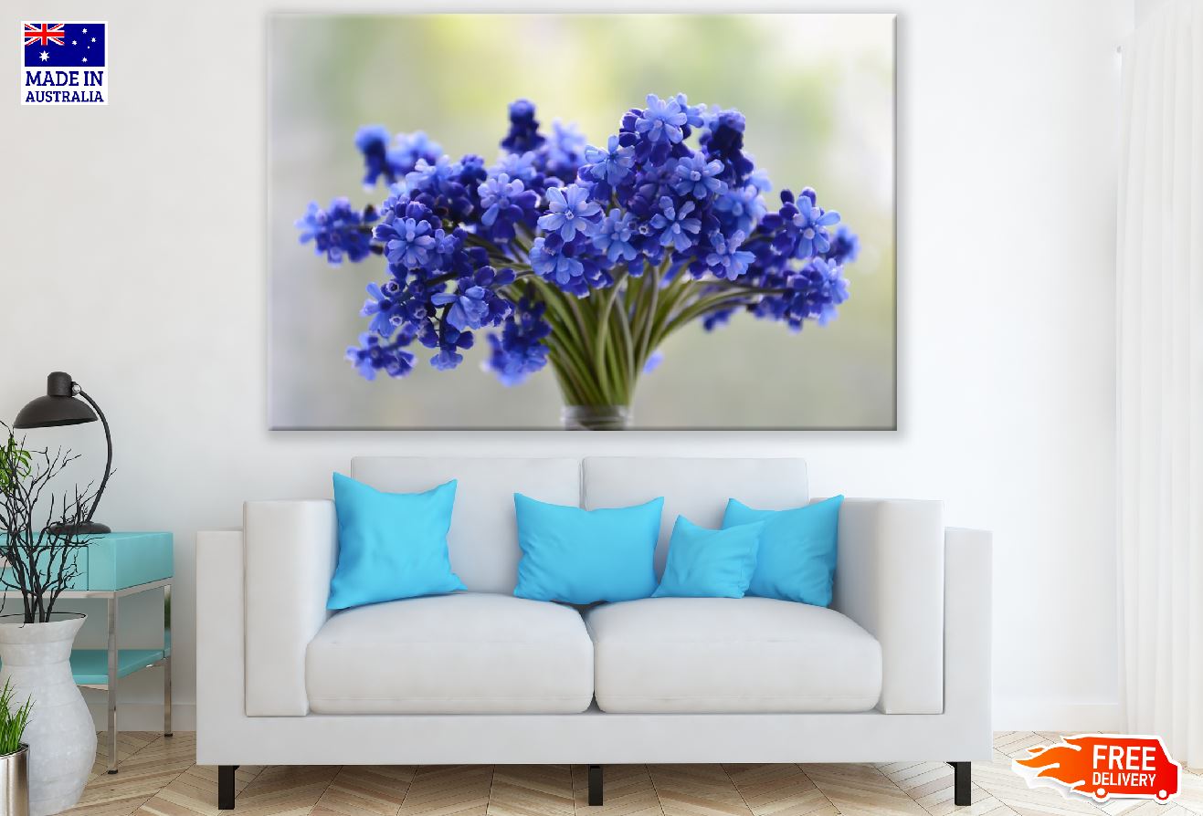 Blue Flower Bouquet Photograph Print 100% Australian Made
