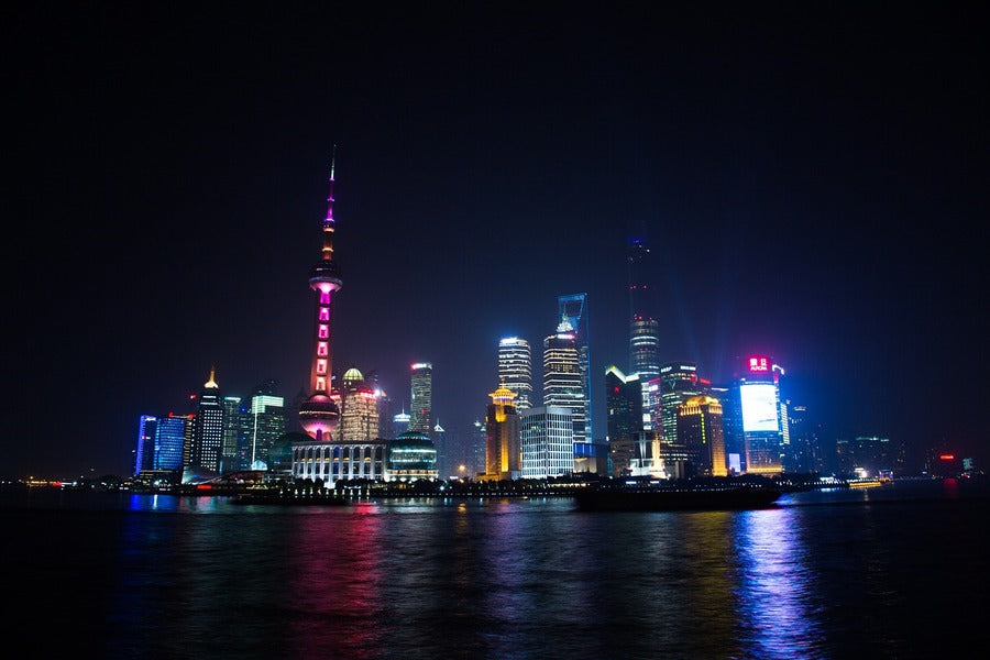 Shanghai City, China Night Photograph Print 100% Australian Made