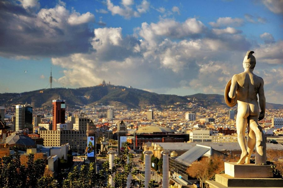 Placa d'Espanya Spain, Barcelona Sunset Photograph Print 100% Australian Made