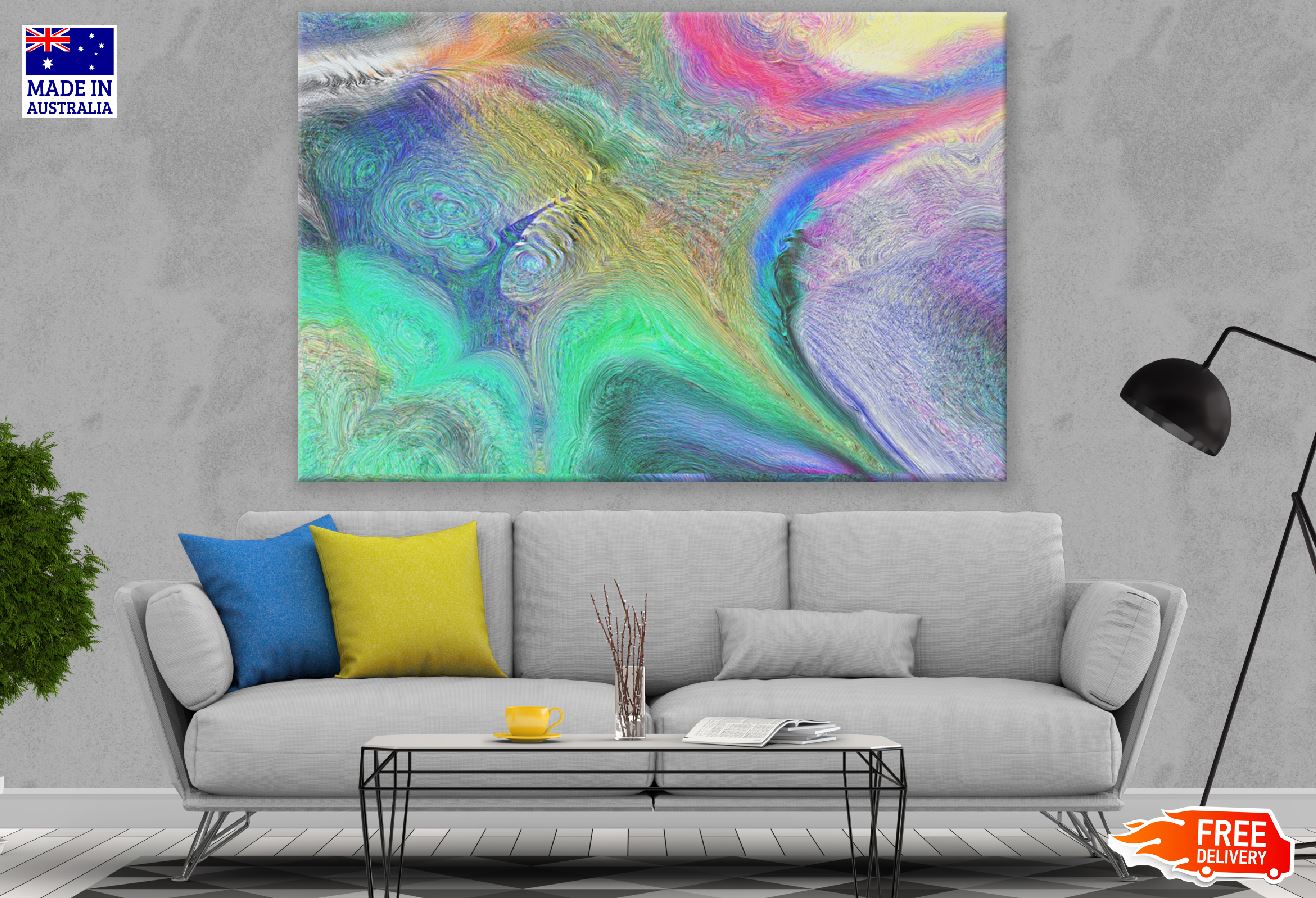 Colorful Paints Abstract Design Print 100% Australian Made