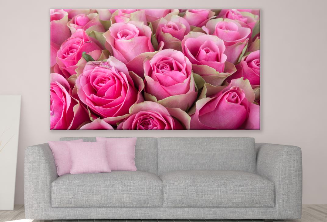 Natural Rose Flowers Bunch Print 100% Australian Made