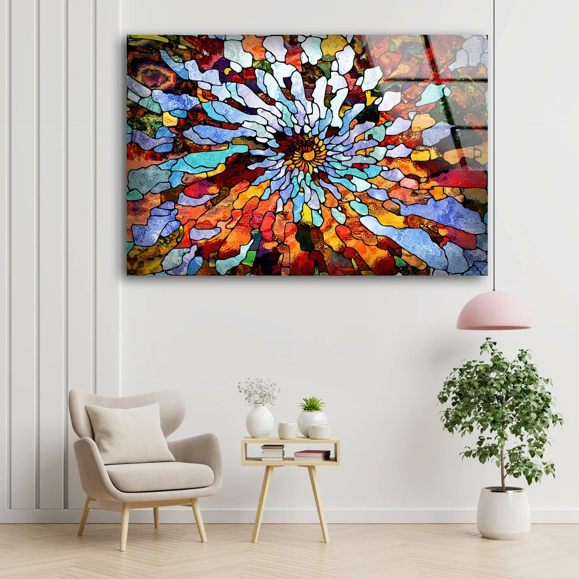 Colorful Glass Mosaic Design Photograph Acrylic Glass Print Tempered Glass Wall Art 100% Made in Australia Ready to Hang