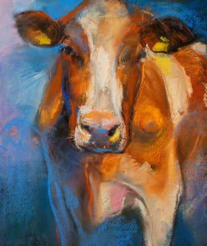 Cow Portrait Painting Print 100% Australian Made