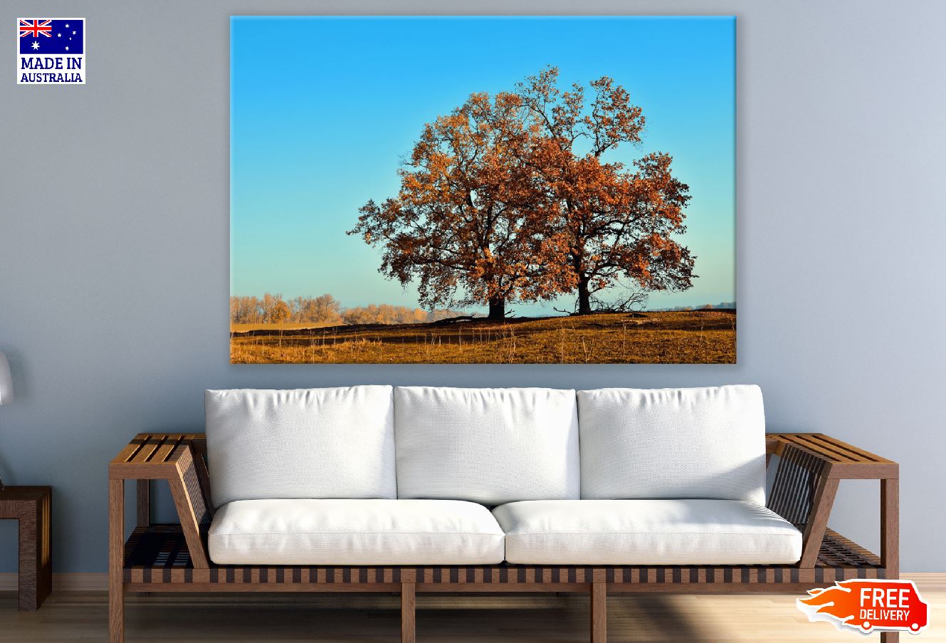 Red Maple Trees Autumn Scenery Photograph Print 100% Australian Made