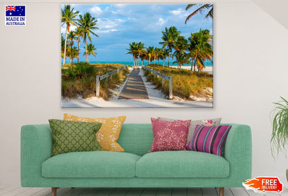 Wooden Boardwalk in Crandon Park in Key Biscayne Miami, USA Print 100% Australian Made