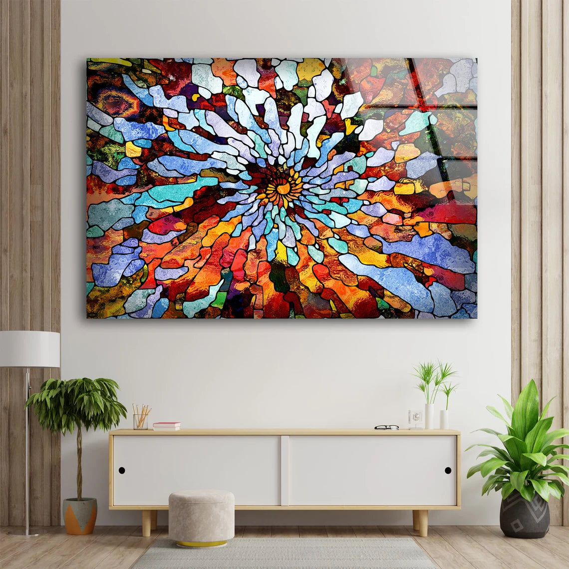 Colorful Glass Mosaic Design Photograph Acrylic Glass Print Tempered Glass Wall Art 100% Made in Australia Ready to Hang