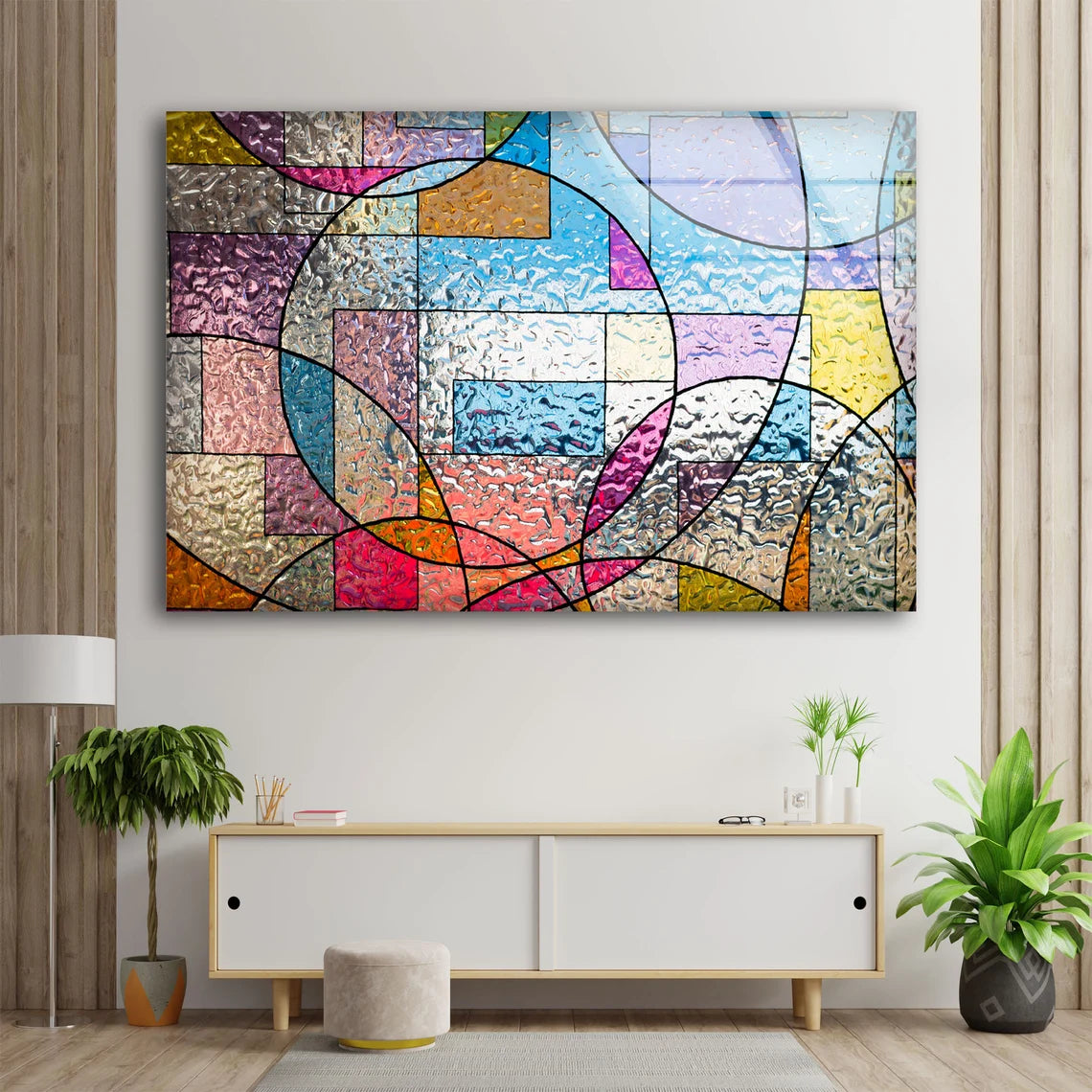 Colorful Glass Design Acrylic Glass Print Tempered Glass Wall Art 100% Made in Australia Ready to Hang