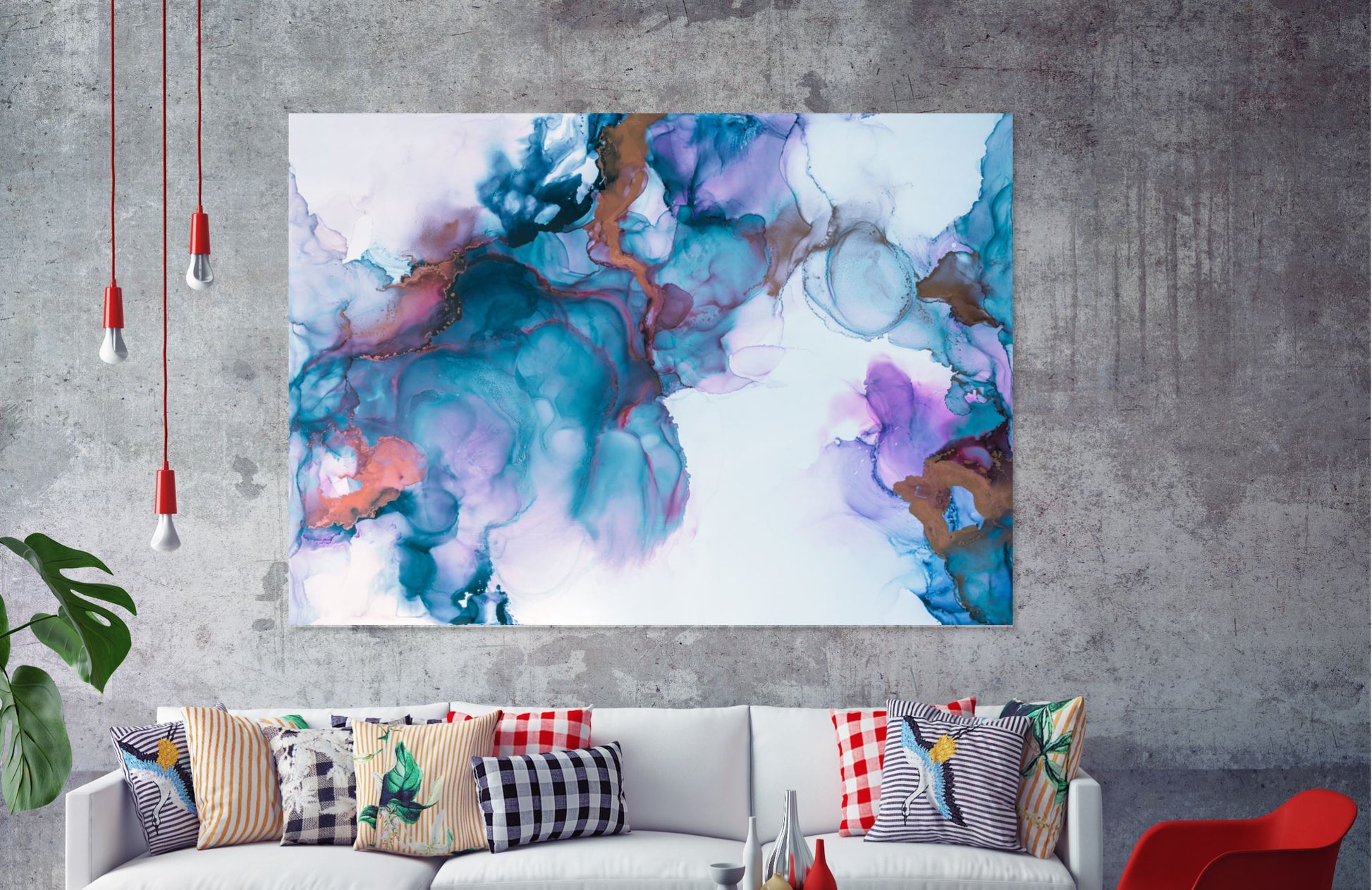 Abstract Stunning Multicolor Design Print 100% Australian Made