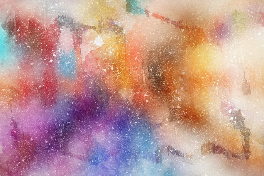Orange Blue & Pink Abstract Design Print 100% Australian Made