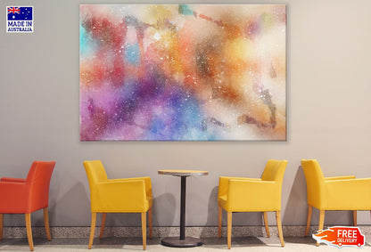 Orange Blue & Pink Abstract Design Print 100% Australian Made