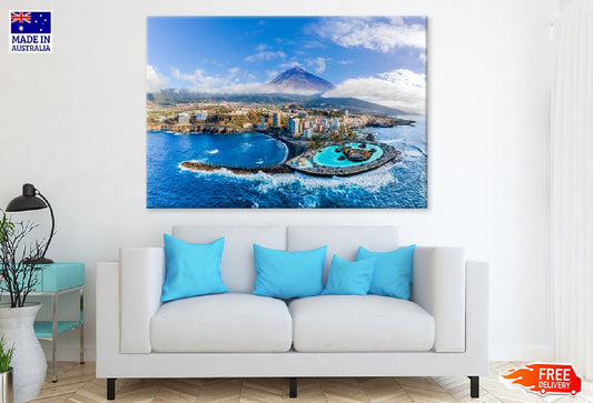 Puerto De La Cruz Aerial View Photograph Print 100% Australian Made